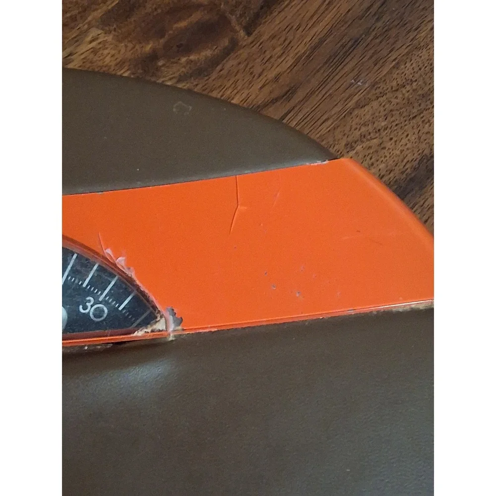 Vintage Continental Scale Corp Bathroom Scale Brown Orange MCM Retro 300lb WORKS